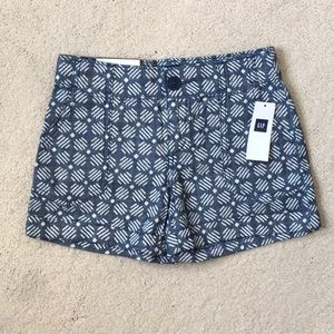 Girls Gap Factory Chambray Pattern Shorts NWT 6